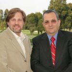Eric Schwartzman at Brentwood Country Club in Los Angeles California with Ehud Barak Former Prime Minister of Israel