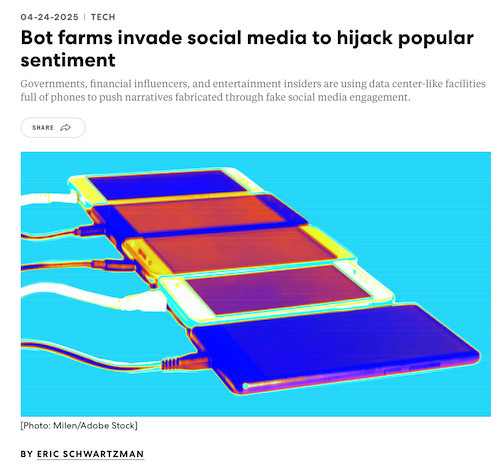 Eric Schwartzman Fast Company Bot Farm Investigative Report